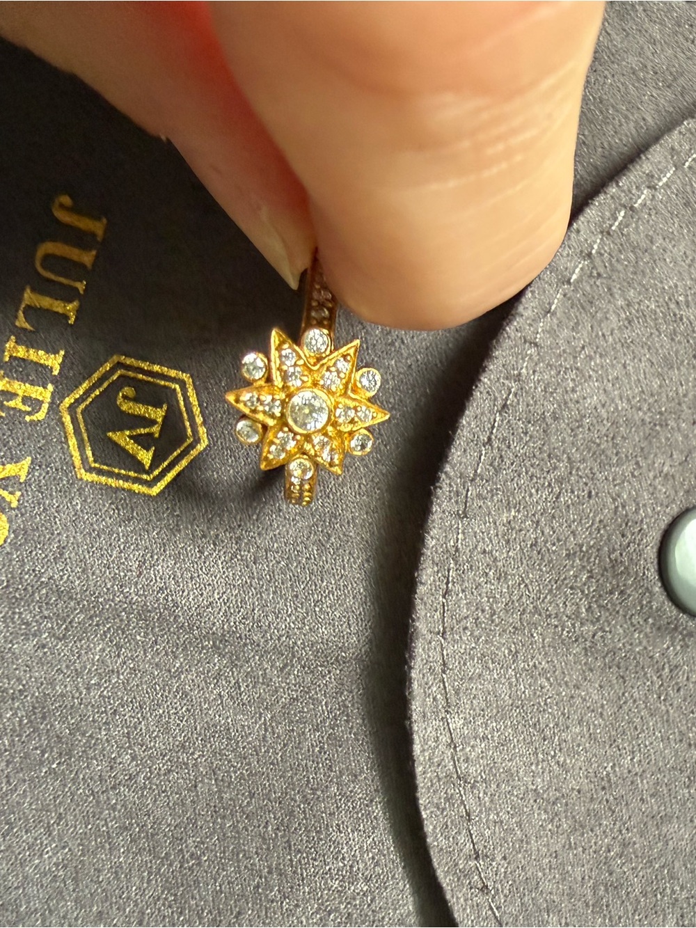 Julie Vos Gold Starburst Ring